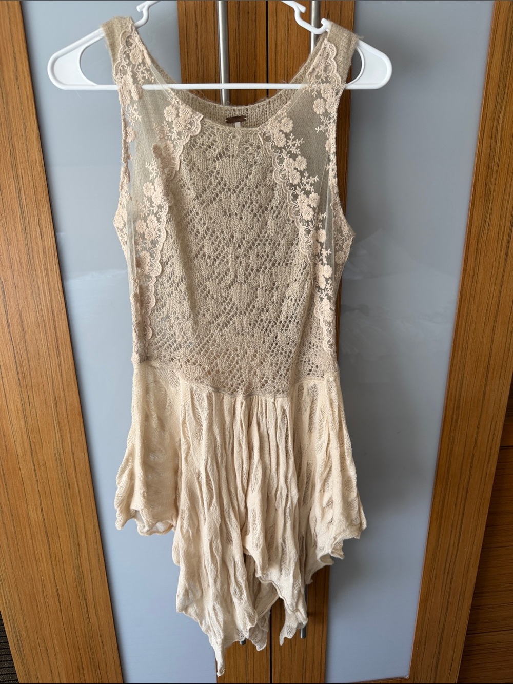 Free People Lace Sweater Tunic Small